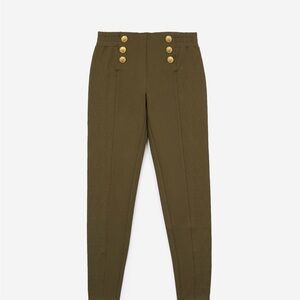 Zara size L woman green Pants with Stylish Details